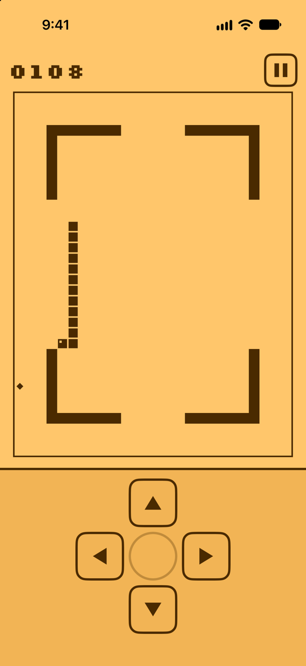 UlarNaga on iPhone: a game in the Amber theme on the Mill maze