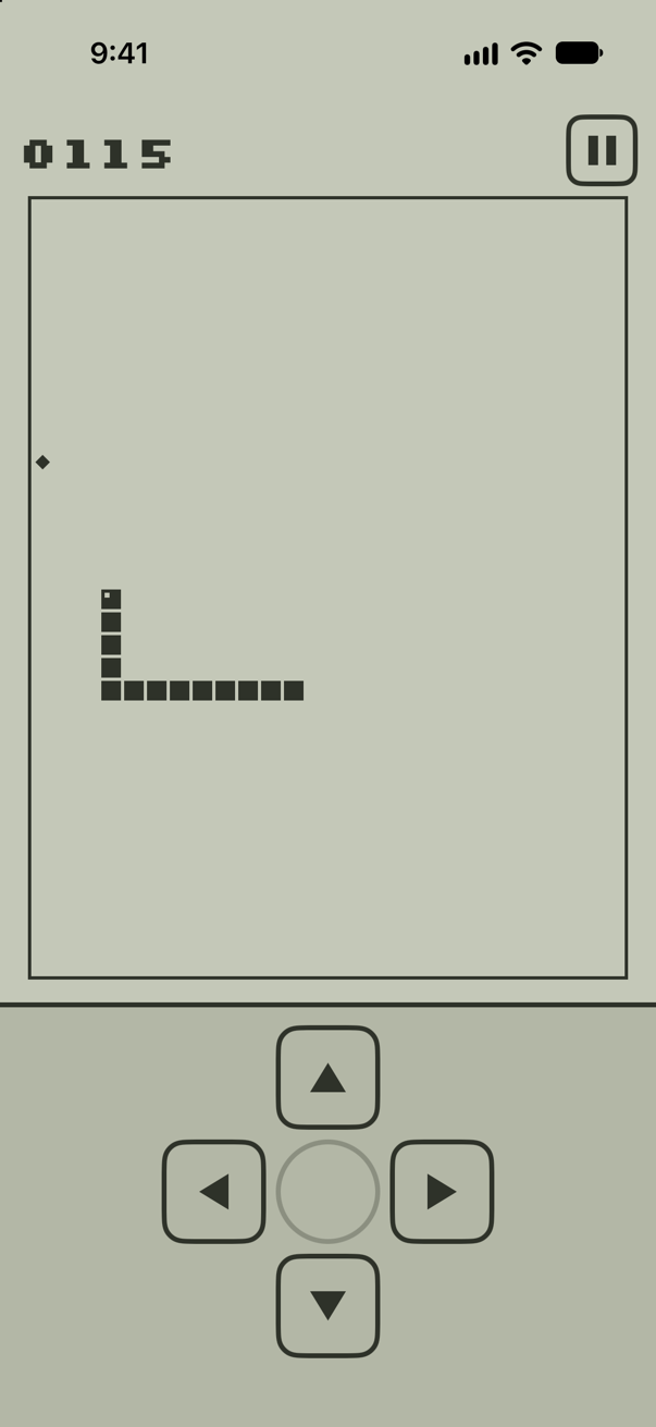 UlarNaga on iPhone: a game in the Grey LCD theme with no maze